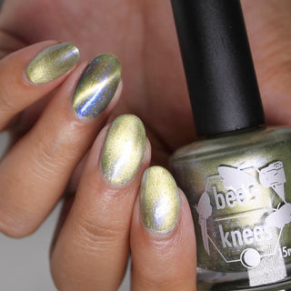 Image provided for Bee's Knees by a paid swatcher featuring the nail polish " There is Nothing But Stone "
