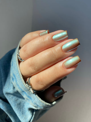 Image provided for Bee's Knees by a paid swatcher featuring the nail polish " Torrent "