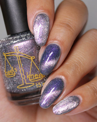 Image provided for Bee's Knees by a paid swatcher featuring the nail polish " True Power Lies in the Shadows "