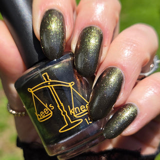 Image provided for Bee's Knees by a paid swatcher featuring the nail polish " Thank You for Choosing Me "