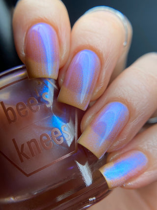 Image provided for Bee's Knees by a paid swatcher featuring the nail polish " Through Love, All is Possible "