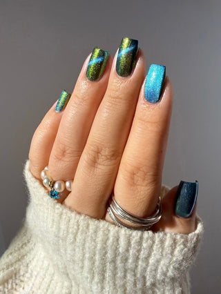 Image provided for Bee's Knees by a paid swatcher featuring the nail polish " I Will Change Your Destiny "