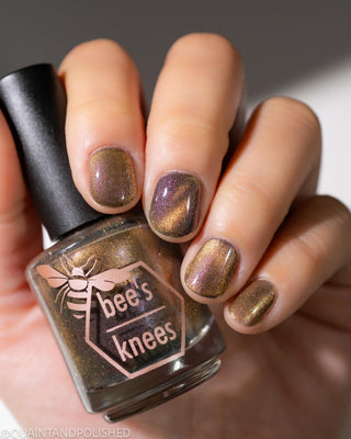 Image provided for Bee's Knees by a paid swatcher featuring the nail polish " We can Both be Human "