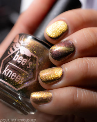 Image provided for Bee's Knees by a paid swatcher featuring the nail polish " We can Both be Human "
