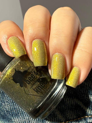 Image provided for Bee's Knees by a paid swatcher featuring the nail polish " Lord Percival the Second "