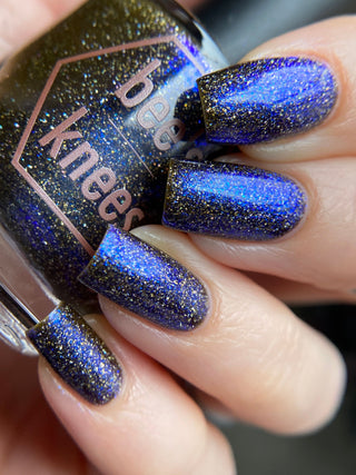 Image provided for Bee's Knees by a paid swatcher featuring the nail polish " Wyrd "