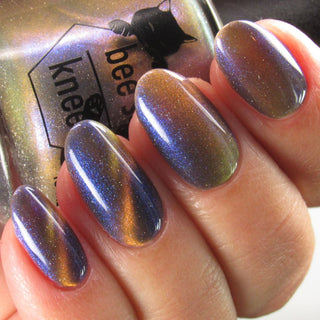 Image provided for Bee's Knees by a paid swatcher featuring the nail polish " Tether "
