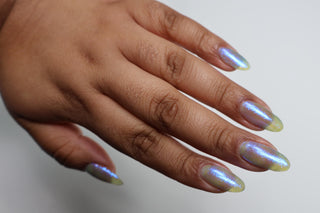 Image provided for Bee's Knees by a paid swatcher featuring the nail polish " Youth "