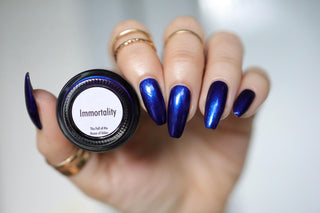 Image provided for Bee's Knees by a paid swatcher featuring the nail polish " Immortality "