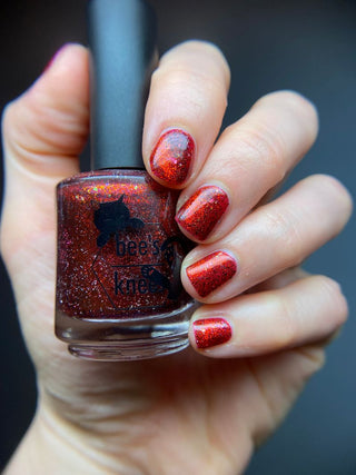 Image provided for Bee's Knees by a paid swatcher featuring the nail polish " Chained to the Desk "