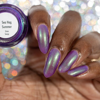 Image provided for Bee's Knees by a paid swatcher featuring the nail polish " Sea Hag Summer "