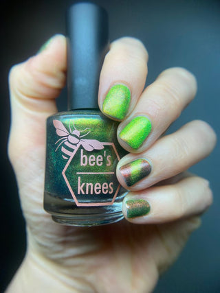 Image provided for Bee's Knees by a paid swatcher featuring the nail polish " Please Always Helps "