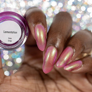Image provided for Bee's Knees by a paid swatcher featuring the nail polish " Lamentation "
