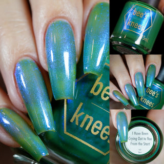 Image provided for Bee's Knees by a paid swatcher featuring the nail polish " I Have Been Crying Out to You From the Start "