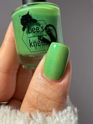Image provided for Bee's Knees by a paid swatcher featuring the nail polish " I Really Liked Pudding "
