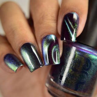 Image provided for Bee's Knees by a paid swatcher featuring the nail polish " An Insane F🦑cking Tentacle Sanctuary "