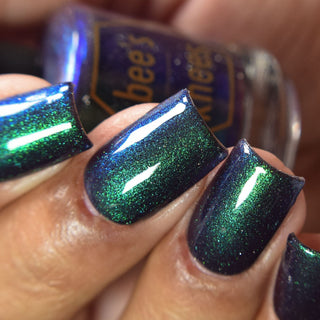 Image provided for Bee's Knees by a paid swatcher featuring the nail polish " Clarity "