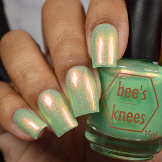 Image provided for Bee's Knees by a paid swatcher featuring the nail polish " I Will Be Your Undoing "