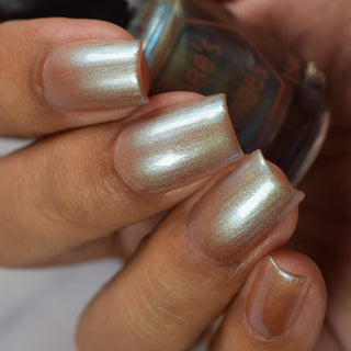 Image provided for Bee's Knees by a paid swatcher featuring the nail polish " Torrent "