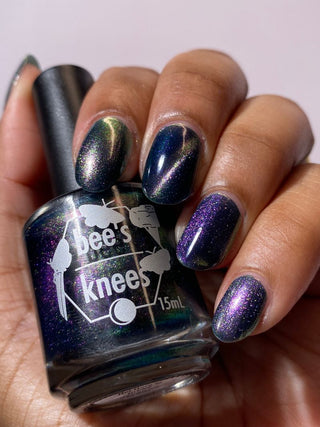 Image provided for Bee's Knees by a paid swatcher featuring the nail polish " Soon You Will Not Have to Drown "