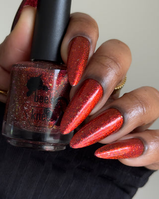 Image provided for Bee's Knees by a paid swatcher featuring the nail polish " Chained to the Desk "