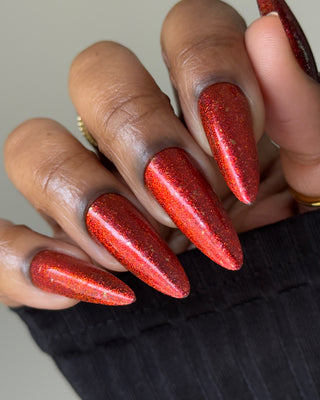 Image provided for Bee's Knees by a paid swatcher featuring the nail polish " Chained to the Desk "