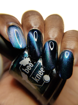 Image provided for Bee's Knees by a paid swatcher featuring the nail polish " Even Death Bears its Flowers "