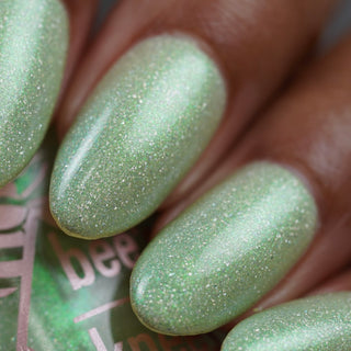 Image provided for Bee's Knees by a paid swatcher featuring the nail polish " Seafoam in my Blood "