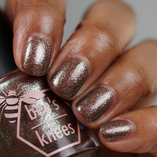 Image provided for Bee's Knees by a paid swatcher featuring the nail polish " Tend the Flames "