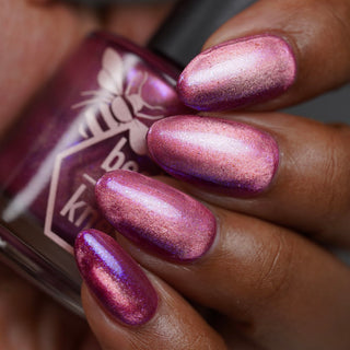Image provided for Bee's Knees by a paid swatcher featuring the nail polish " The Sharper the Teeth "