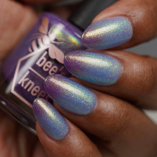 Image provided for Bee's Knees by a paid swatcher featuring the nail polish " Let the Ocean Take Me "