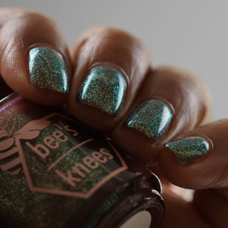 Image provided for Bee's Knees by a paid swatcher featuring the nail polish " Tend the Flames "