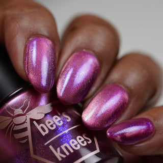 Image provided for Bee's Knees by a paid swatcher featuring the nail polish " The Sharper the Teeth "