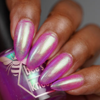 Image provided for Bee's Knees by a paid swatcher featuring the nail polish " Lamentation "