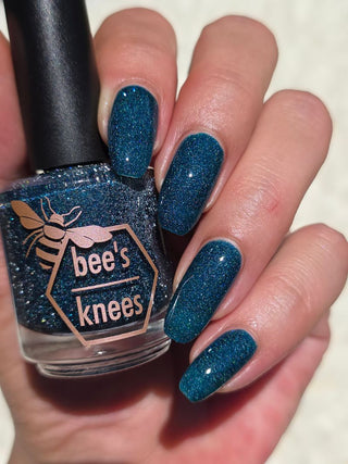 Image provided for Bee's Knees by a paid swatcher featuring the nail polish " From the Depths "