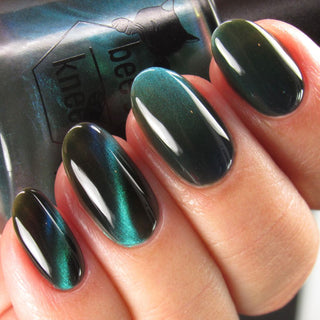 Image provided for Bee's Knees by a paid swatcher featuring the nail polish " This is Arkany "
