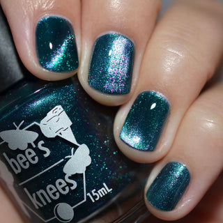 Image provided for Bee's Knees by a paid swatcher featuring the nail polish " Even Death Bears its Flowers "