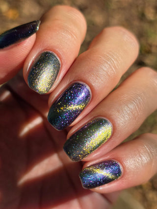 Image provided for Bee's Knees by a paid swatcher featuring the nail polish " Don't Throw Your Life Away for Me "