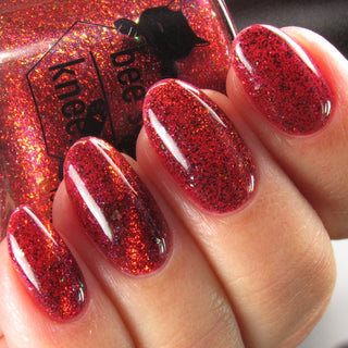 Image provided for Bee's Knees by a paid swatcher featuring the nail polish " Chained to the Desk "