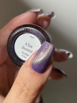 Image provided for Bee's Knees by a paid swatcher featuring the nail polish " A True Illusionist "