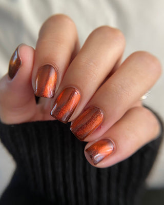 Image provided for Bee's Knees by a paid swatcher featuring the nail polish " The Crown Prince "