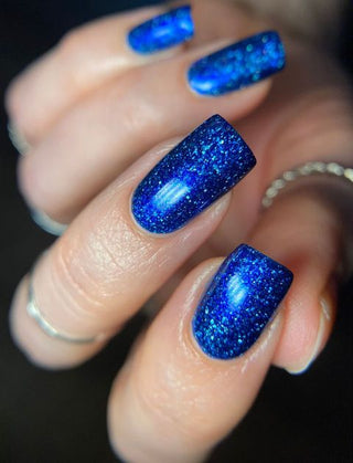 Image provided for Bee's Knees by a paid swatcher featuring the nail polish " Game Playing Deviant "