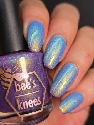 Image provided for Bee's Knees by a paid swatcher featuring the nail polish " Let the Ocean Take Me "