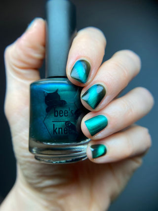 Image provided for Bee's Knees by a paid swatcher featuring the nail polish " This is Arkany "