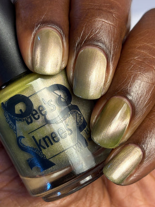 Image provided for Bee's Knees by a paid swatcher featuring the nail polish " Happy Tuesday "