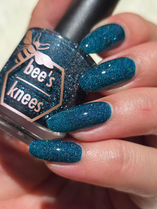Image provided for Bee's Knees by a paid swatcher featuring the nail polish " From the Depths "