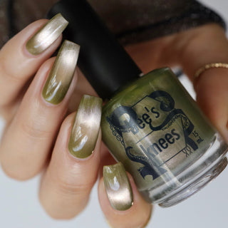 Image provided for Bee's Knees by a paid swatcher featuring the nail polish " Happy Tuesday "