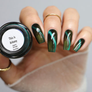 Image provided for Bee's Knees by a paid swatcher featuring the nail polish " This is Arkany "