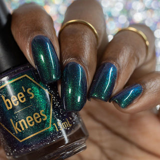 Image provided for Bee's Knees by a paid swatcher featuring the nail polish " Clarity "