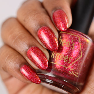 Image provided for Bee's Knees by a paid swatcher featuring the nail polish " Happy Hunting "